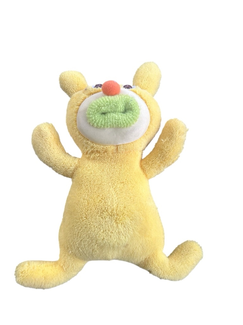 Thing a ma jig singing plush bear from Fisher Price 2010 retro yellow rare htf